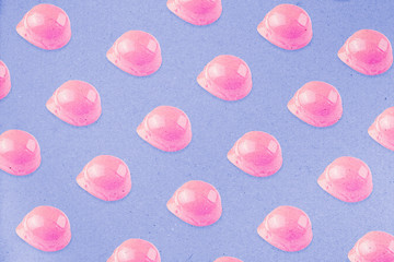 Protective hard hat pattern on blue paper background in vintage style.