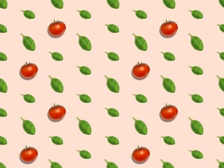 Bright colors of seamless pattern with organic and season.