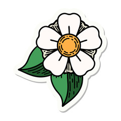 tattoo style sticker of a flower