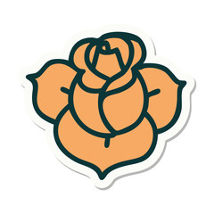 tattoo style sticker of a flower