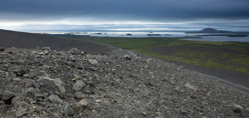 Beautiful scenic wild landscape of Icelandic nature.