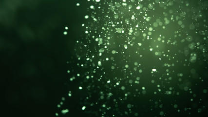 Abstract Green bokeh defocus glitter blur Background.