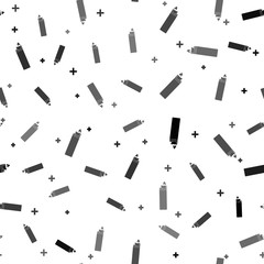 Black Lighter icon isolated seamless pattern on white background. Vector Illustration