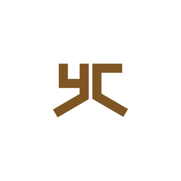 Initial letter yc or cy logo vector design template