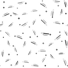 Black Loading icon isolated seamless pattern on white background. Progress bar icon. Vector Illustration