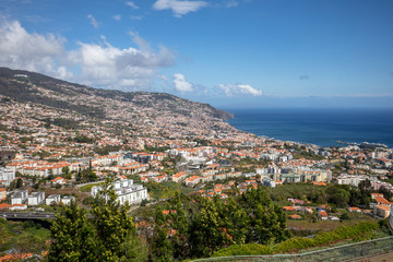 Naklejka premium Panoramic view of Funchal on Madeira Island. Portugal