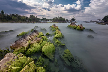 Khone Phapheng Falls. Waterfall in Don Det & Don Khon, Laos.The largest, and by far the most...