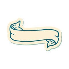 tattoo style sticker of a banner
