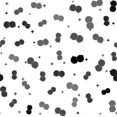 Fototapeta premium Black Blank speech bubbles icon isolated seamless pattern on white background. Vector Illustration