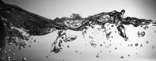 blue water splash and drop for drinking, abstract water pure and freshness concept background