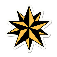 Obraz premium tattoo style sticker of a star