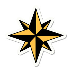 tattoo style sticker of a star