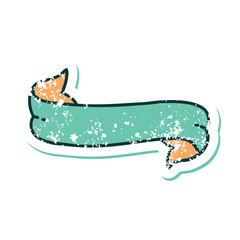 distressed sticker tattoo style icon of a banner