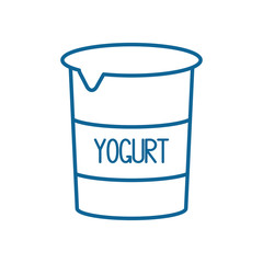 Isolated yogurt glass line style icon vector design