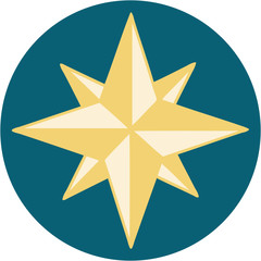 tattoo style icon of a star