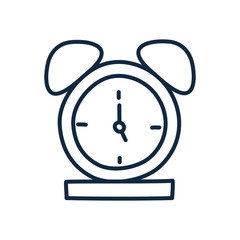 Isolated clock doodle line style icon vector design