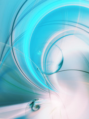 Obraz premium blue abstract fractal background 3d rendering illustration
