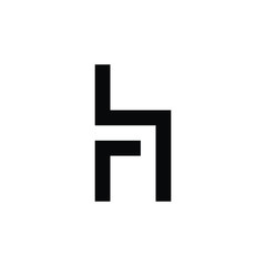 Fototapeta premium Letter h logo, icon. Abstract letter rh