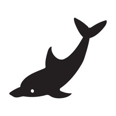 Blue dolphin vector icon.Black vector icon isolated on white background blue dolphin .