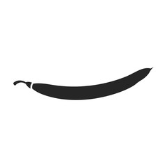 Bean of pod vector icon.Black vector icon isolated on white background bean of pod.