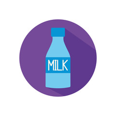 Isolated milk bottle flat style icon vector design