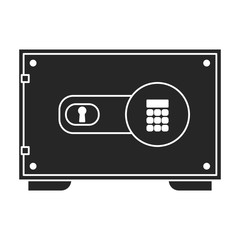Bank safe vector icon.Black vector icon isolated on white background bank safe.