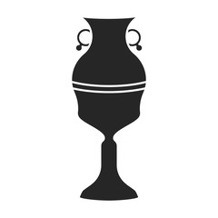Pottery vase vector icon.Black vector icon isolated on white background pottery vase.