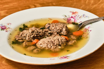 Soup with liver dumplings