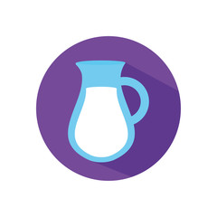 Isolated milk jar flat style icon vector design