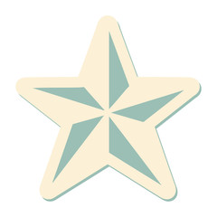 tattoo style sticker of a star