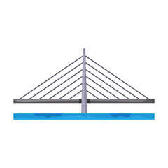 Bridge vector icon.Cartoon vector icon isolated on white background bridge.