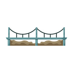 Bridge vector icon.Cartoon vector icon isolated on white background bridge.