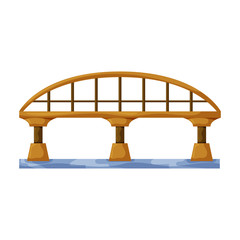 Bridge vector icon.Cartoon vector icon isolated on white background bridge.