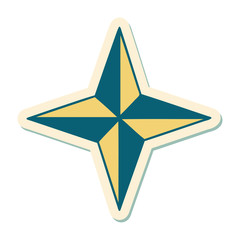 tattoo style sticker of a star symbol
