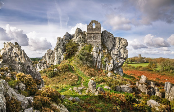 Roche Rock ruins, Cornwall, UK