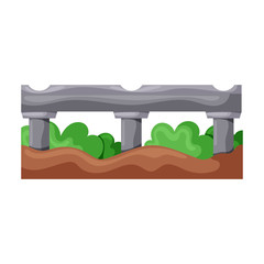 Bridge vector icon.Cartoon vector icon isolated on white background bridge.