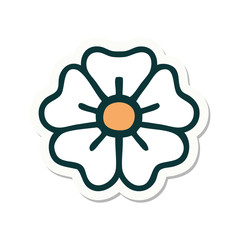 tattoo style sticker of a flower