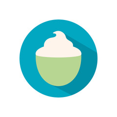 Isolated ice cream bowl flat style icon vector design