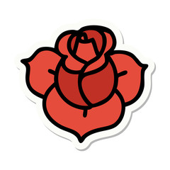 tattoo style sticker of a flower