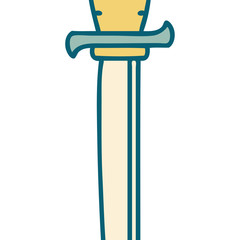 tattoo style icon of a dagger