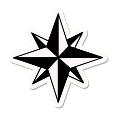 tattoo style sticker of a star