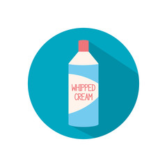 Isolated whipped cream bottle flat style icon vector design