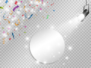 Colorful confetti. Festive background vector. Happy Birthday.Birthday party invitation banners. Vector illustration	
