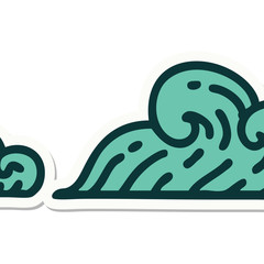 Fototapeta premium tattoo style sticker of clouds