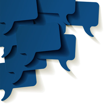 Chat speech bubbles vector color of the year 2020 Classic Blue
