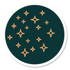 tattoo style sticker of a stars