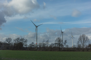 Fototapeta na wymiar wind plants in netherlands