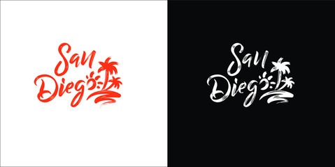 San Diego Vintage Graphic. Logo. Vintage card design. Vintage print, t-shirt print. - obrazy, fototapety, plakaty
