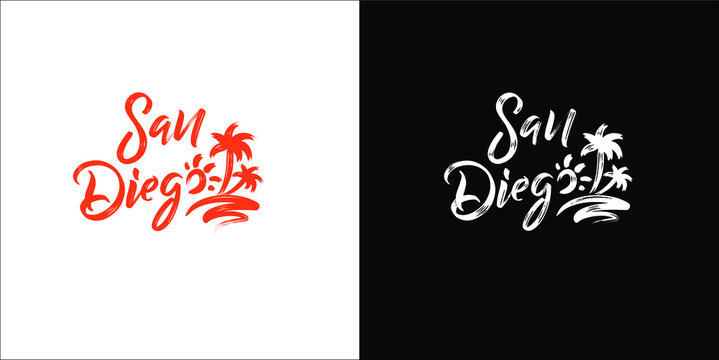 San Diego Vintage Graphic. Logo. Vintage card design. Vintage print, t-shirt print.