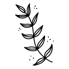 black line tattoo of laurel